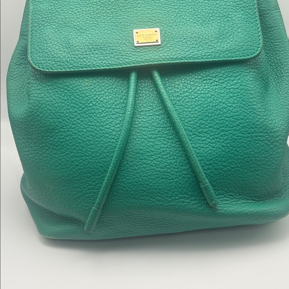Dolce & Gabbana Sicily Leather Backpack in Rare Green, good used condition - Picture 3 of 16